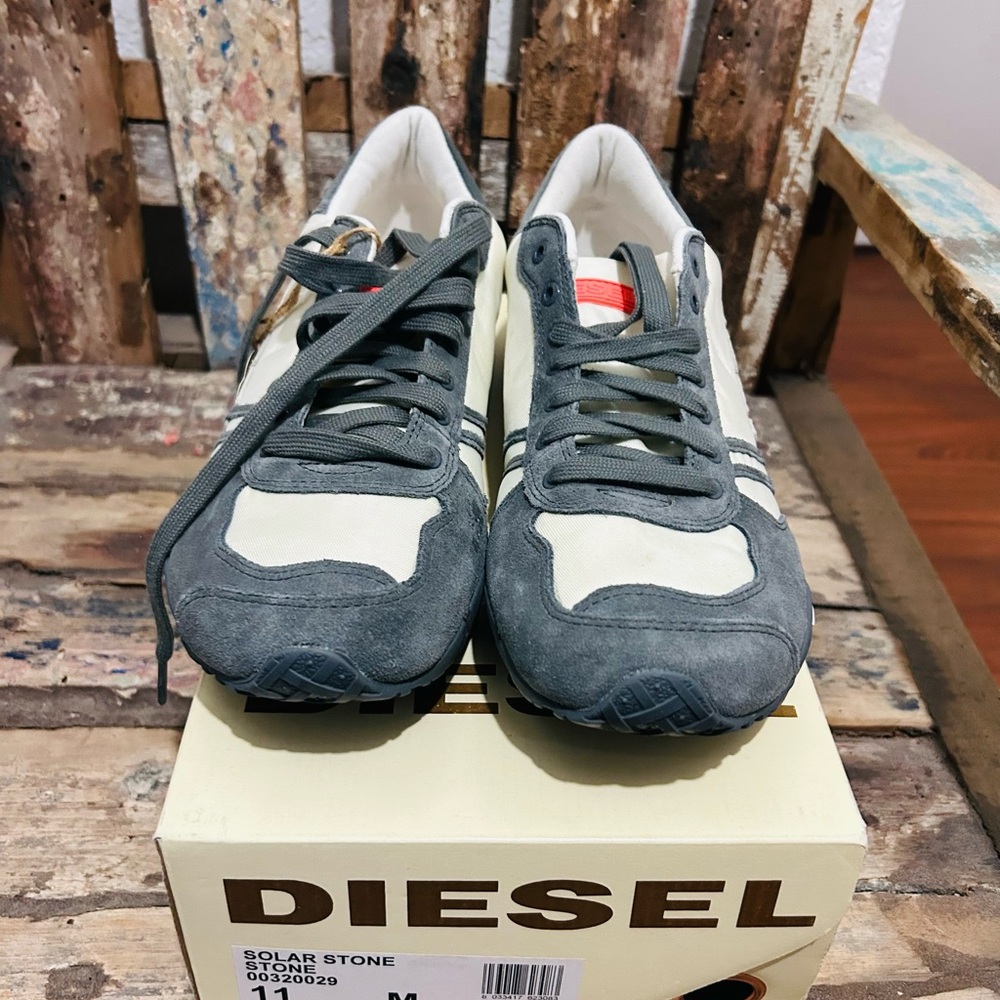 Diesel Charcoal and Cream Sneakers